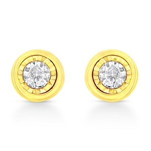 Haus of Brilliance 10K Yellow Gold Plated Silver 1/10 Cttw Diamond Stud Earrings - 1 of 4
