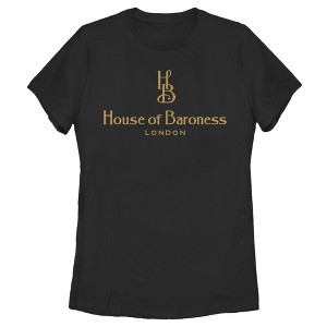 Women's Cruella House of Baroness London Logo Gold T-Shirt - 1 of 4