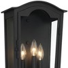 Minka Lavery Industrial Outdoor Wall Light Fixture Sand Coal 3-Light 16 3/4" Clear Glass Shade for Post Exterior Porch Yard Patio - 4 of 4