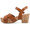 Journee Collection Womens Valentina Ankle Strap Platform Sandals - 2 of 4