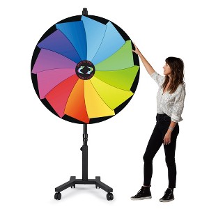 WinSpin 48" Large Giant Prize Wheel w/ Mobile Base Spinning 12 Slots Trade Show - 1 of 4