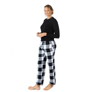 Leveret Womens Cotton Top Flannel Pant Pajamas - 1 of 3