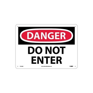 National Marker Do Not Enter 10X14 .040 Aluminum Danger Sign D104AB - 1 of 1