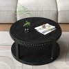 Console Table Glam with Fluted Glass Panels and Crystal Knob Drawer for Entryway 47in-3irtyhousy - 3 of 4