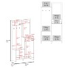 CAVINAS Hall Tree with 4 Hooks Modern Coat Rack with Shoe Bench and 6 Open Cubbies for Entryway - 3 of 4