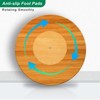 LunaLulinlk Wodden Lazy Susan storage box, 11.2-inch wooden lazy Susan cabinet, dining table, storage room, countertop, cabinet - 4 of 4