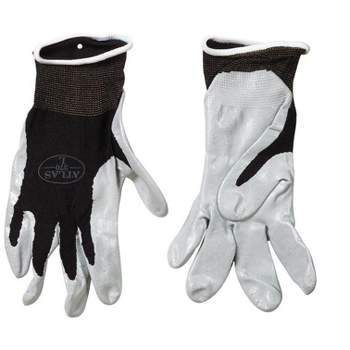 Atlas Unisex Indoor/Outdoor Dipped Gloves Black/Gray S 1 pair