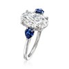 Ross-Simons 3.00 Carat Lab-Grown Diamond Ring With 1.00 ct. t.w. Sapphires in 14kt White Gold - 3 of 4