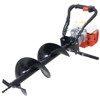 V-Type 52CC 2 Stroke Gas Post Hole Digger One Man Auger EPA Machine Plant Soil Digging Fence withHole Digger Replacement Auger Bits L4"+L6"+L8" - 2 of 4