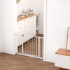 Bencmate Pet Crates and Houses Dog Cat Gate Walk Through for Stairs Doorways Hallways, White, 31.9"*29.14"*1.78" - 2 of 4