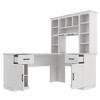 ACEPANO 65 in. W L-Shaped Dresser With 2 Cabinets, 2 Drawers & 11 Open Shelves For Living Room & Office-White - 4 of 4