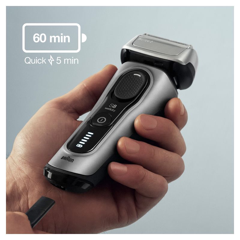 Braun Series 8-8457cc Men&#39;s Electric Foil Shaver with Precision Beard Trimmer &#38; Clean &#38; Charge SmartCare Center, 5 of 11