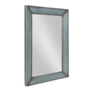 Kate & Laurel All Things Decor 23" x 35" Yuda Wooden Wall Mirror Blue: Modern Style, No Assembly Required, Wall Mount - 1 of 4