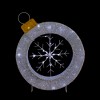 Northlight LED Lighted Silver Tinsel Ornament with Snowflake Outdoor Christmas Decoration - 21.5" - 3 of 4