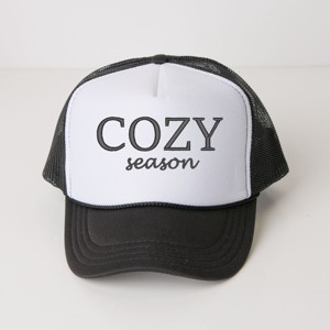 Embroidered Cozy Season - Womens Foam Trucker Hat - 1 of 2