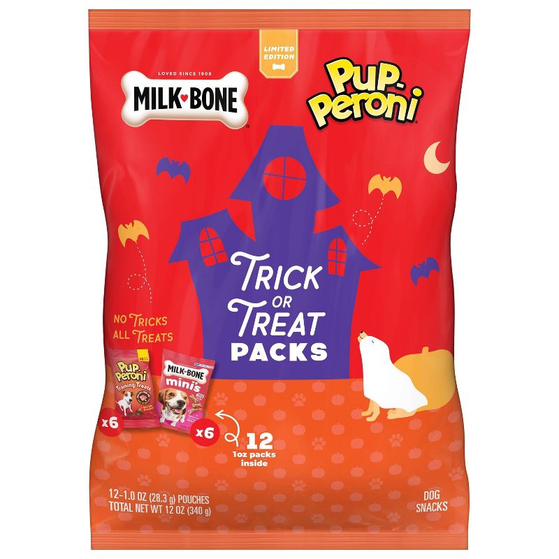 Milk-Bone &#38; Pup-Peroni Trick or Treat Variety Pack with Beef Flavored Dog Treats - 12oz - Halloween, 1 of 8