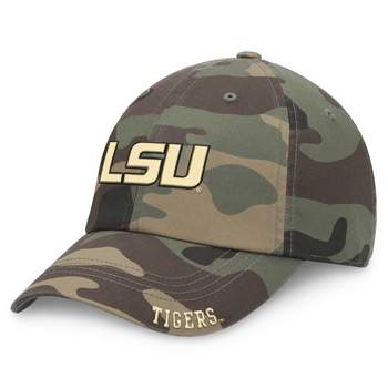 NCAA LSU Tigers Camo Unstructured Washed Cotton Hat