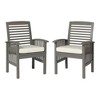 PAGED Outdoor Dining Chairs Modern Wood Patio Chairs with Arms for Patio, Poolside, Garden, Backyard - 3 of 4