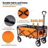 CAVINAS Foldable Shopping Cart with Strapping System,Beach Cart with All-Terrain Wheels,Wagon for Camping,Shopping,Sports,Gardening - 4 of 4