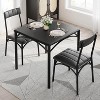 Jojoka Farmhouse Breakfast Nook Table Set, Bistro Table Chair Set for Apartment - 2 of 4