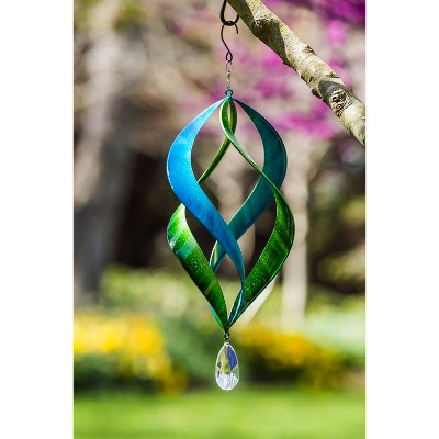 Evergreen 20" Kinetic Hanging Spinner, Blue/Green