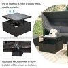 ELJGET Patio Furniture Sets, Rattan Daybed with Retractable Canopy, Outdoor Chaise Chair Sunbed for Garden Poolside Backyard - 4 of 4
