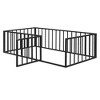 NicBex Kids Montessori Bed with Door,Metal Floor Bed with Fence,Twin/Full/Queen Size Toddler bed for Bedroom Playroom,Black/White/Pink - 4 of 4