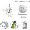 925 Sterling Silver "I Love You Forever" Parrot Charm, Cute Heart Bird Jewelry Gift for Women - 4 of 4