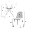 Olive+Oslo 5-piece Round Glass Dining Room Set with 4 Chairs, Oak Dining Table and Chairs for 4, Indoor Furniture - Maison Boucle - 4 of 4