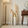 NicBex Modern Glazed Metal Center Floor Vases for Dried Flowers, Large Standing Vase for Living Room Hallway Corner, Set of 3 - 2 of 4