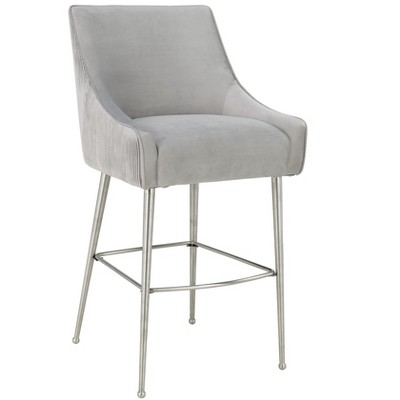 Beatrix Pleated Velvet Upholstered Stool