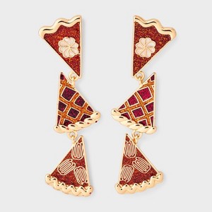 SUGARFIX by BaubleBar Thanksgiving Nice Slice Earrings - Brown