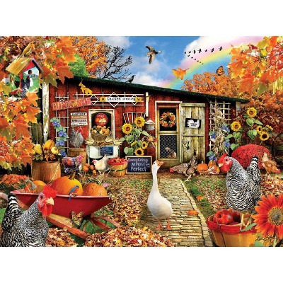 Sunsout Chicken Crossing 500 pc Large Pieces  Jigsaw Puzzle 35086