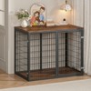 CAVINAS 47" Dog Crate with 3 Doors,Dog Kennels Furniture with Wood and Metal Design for Large & Medium Dogs,Rustic Brown - 2 of 4