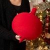 16.5"H Sullivans Christmas Red Velvet Onion Drop Ornament  Red - 3 of 3