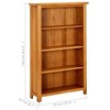 vidaXL Bookshelf Wall Bookcase Decor Standing Shelf Furniture Solid Wood Oak - 3 of 4