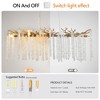 DOMETOUR 39 Modern Gold Pendant Light with Cascading Crystals for Living Room, Dining Room, Foyer (Bulb Not Included) - 4 of 4