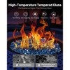 VEVOR Fire Glass, 10LBS / 4.5KG High-Temperature Resistant Fireplace Rocks, 1/2-Inch / 12.7 mm Reflective & Smokeless Firepit Glass Rock, Pacific Blue - 4 of 4
