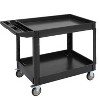 GustoWave 2-Tier Commercial Multifunctional Service Cart with Wheels for Kitchen Bar Office - 2 of 4