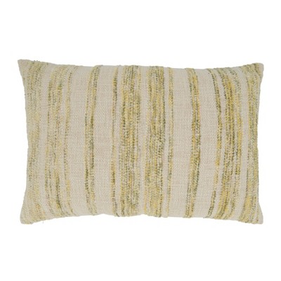 Saro Lifestyle Striped Woven  Decorative Pillow Cover