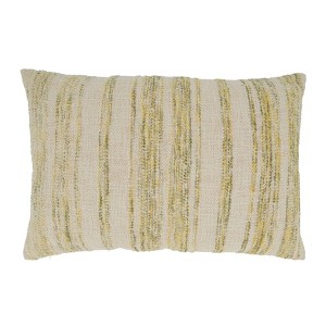 Saro Lifestyle Striped Woven Throw Pillow With Down Filling - 1 of 3