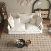 90.55" Modern Sofa Couch, Comfy Upholstered Deep Seat Sofa with Pillows, Convertible  Loveseat for Living Room Bedroom Apartment Office - 4 of 4