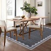 Acekool Washable Area Rug, Non Slip Soft Low Pile Carpet, Geometric Bordered Modern Accent for Living Room Bedroom Nursery, Lightweight - 3 of 4