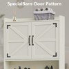 Over The Toilet Storage Cabinet with Barn Doors & Toilet Paper Holder Stand, Space-Saving Toilet Rack - 4 of 4