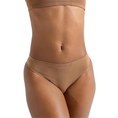 Capezio Mocha Women's Seamless Low Rise Thong, Medium : Target