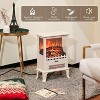 Infrared Electric Fireplace Stove, 19" Freestanding Stove Heater with 3-Sided View - 2 of 2