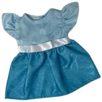 Doll Clothes Superstore Blue Sparkle Dress Fits 15-16 Inch Baby And Cabbage Patch Kid Dolls