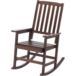 Outdoor Rocking Chair, Acacia Wood  Patio Porch Rocker for Garden, Deck or Yard - 1 of 4