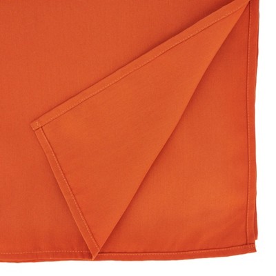 Pumpkin Orange Rectangular Fabric Tablecloth