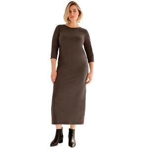 ellos Three-Quarter Sleeve Knit Maxi Dress - 1 of 4